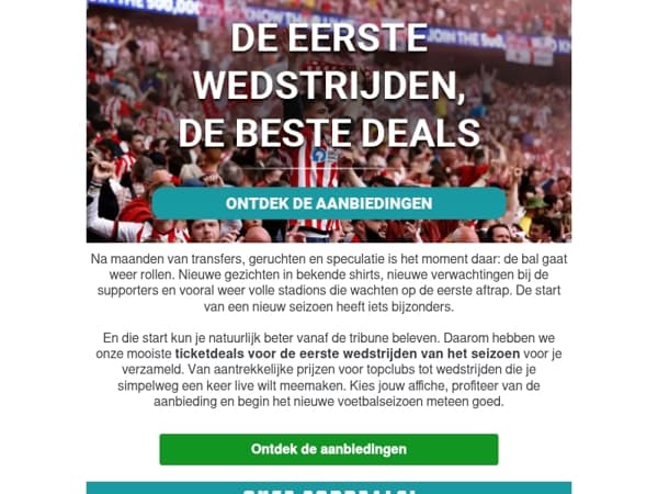 🏟️ Nieuw seizoen, nieuwe wedstrijden, scherpe deals