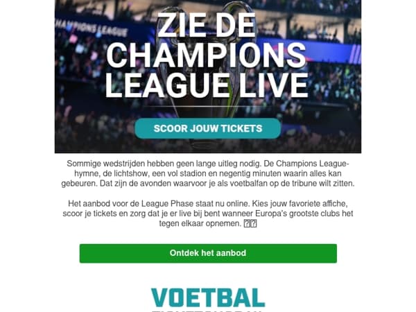 🏆 Champions League-tickets: het aanbod is online