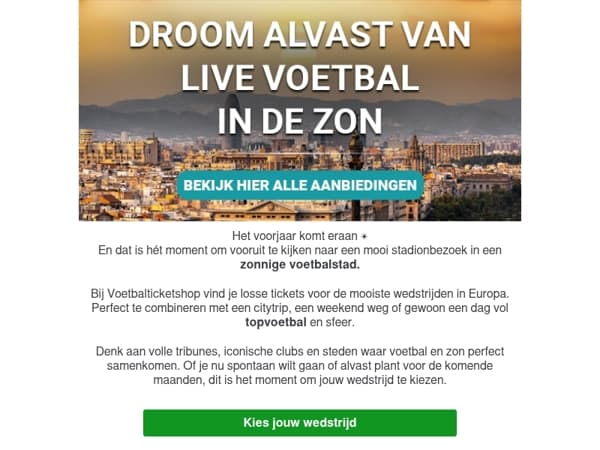 🏟️ Voorjaar = het perfecte moment voor stadionbezoek