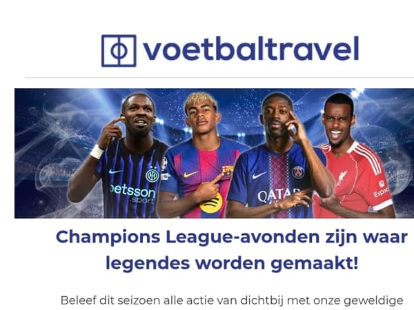 🏆 Bekijk de spannendste Champions League-wedstrijden live!