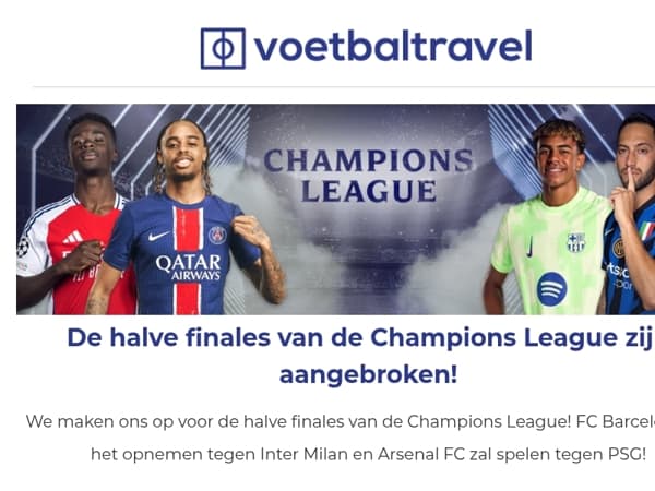 De halve finales van de Champions League staan voor de deur!