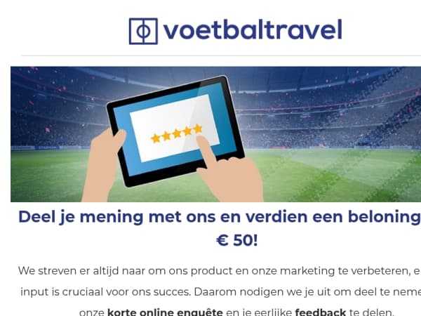 Deel je feedback en win een beloning van €50!