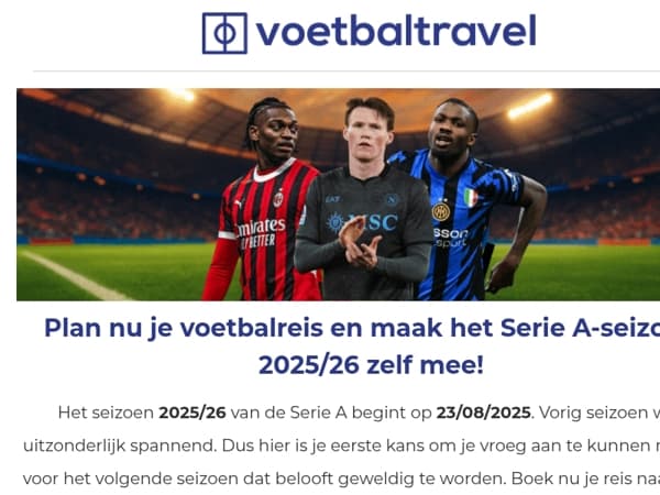 Kalender komend seizoen Serie A is bekend⚽