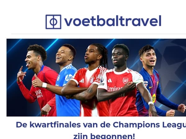 🏆 De kwartfinales van de Champions League zijn begonnen