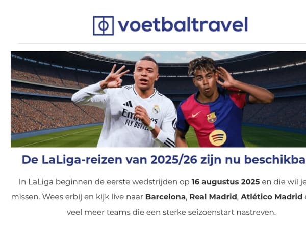 LaLiga-reizen 2025/26 zijn nu beschikbaar ⚽