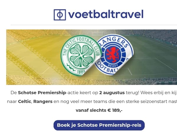 Schotse Premiership en Primeira Liga-reizen 2025/26 zijn nu beschikbaar ⚽