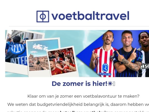 Betaalbare zomer voetbalreizen ☀️⚽