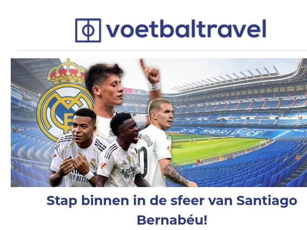 ⚽🤍 Beleef Real Madrid live in het Santiago Bernabéu! 