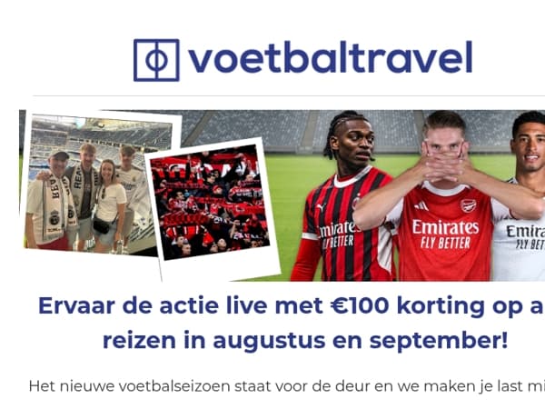 🔥Ontvang €100 korting op alle reizen in augustus en september. 