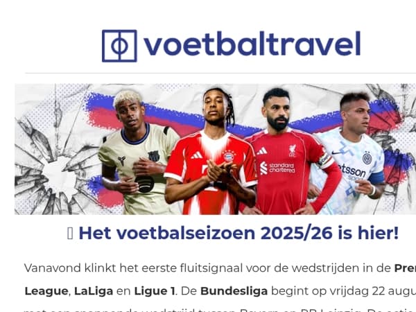 📢 Het voetbalseizoen 2025/26 is begonnen!