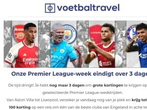 Onze Premier League Week is binnenkort ten einde!