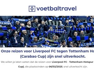 Liverpool FC tegen Tottenham Hotspur (Carabao Cup) verkoopt snel!