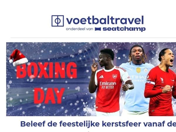 🎁 Vind jouw voetbaluitje tijdens Tweede Kerstdag