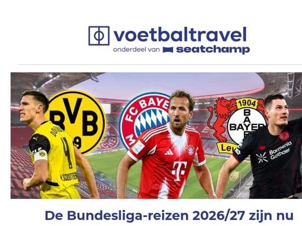 ⚽ De Bundesliga-kalender 2026/27 is bekend.