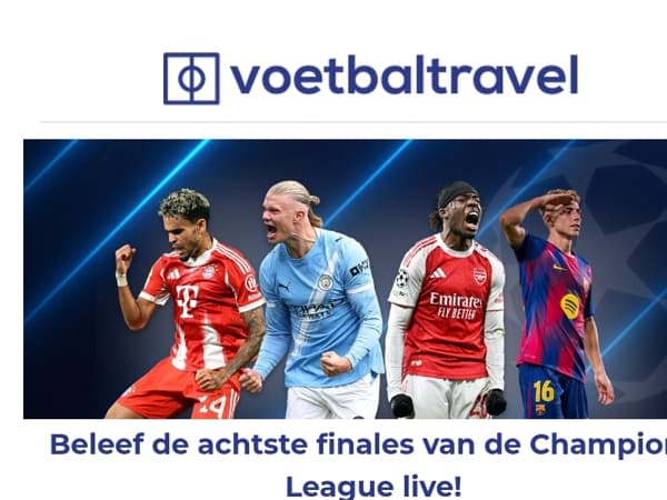 🏆 Beleef de achtste finales van de Champions League live