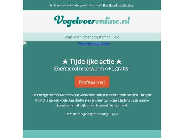 Tijdelijke actie!