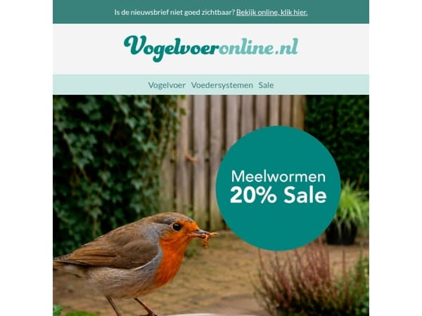 De grote favoriet van roodborst, mees en merel
