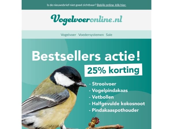 25% korting op bestsellers!