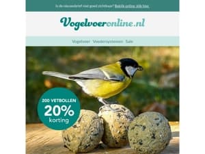 Nog 1 dag: 20% korting op vetbollen! ⭐️