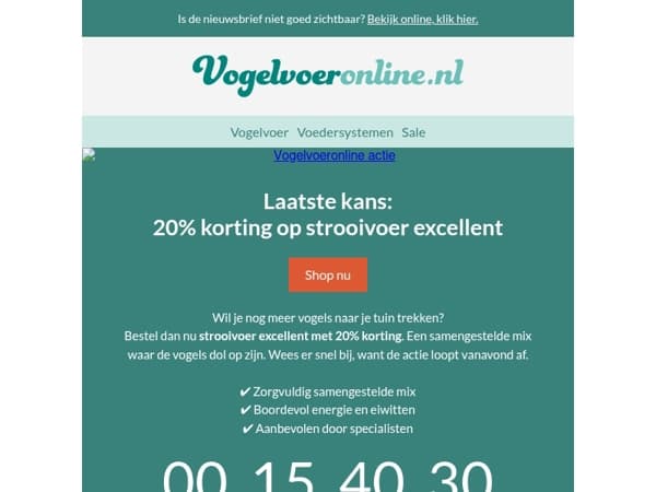 Bestel strooivoer met korting!