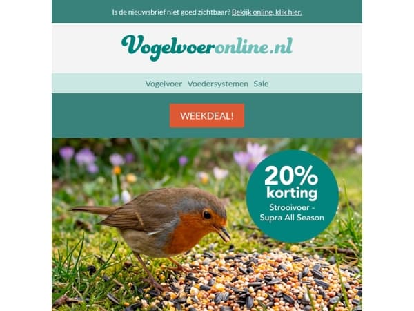 20% korting!🐦