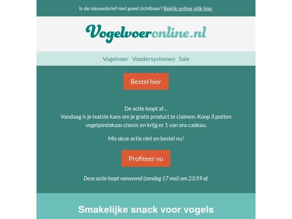Vogelpindakaas classic extra voordelig!