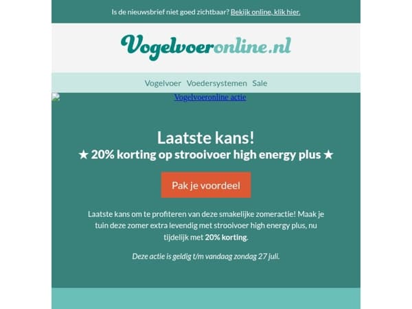 De weekdeal loopt bijna af!