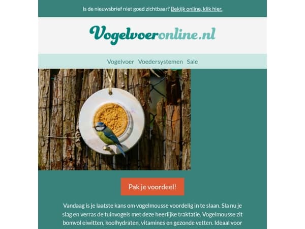 Gratis Vogelmousse - Laatste Kans