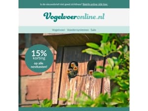 Nog 1 dag: 15% korting op alle nestkasten! 🐦‍⬛🌳