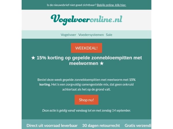 Nieuwe weekdeal!