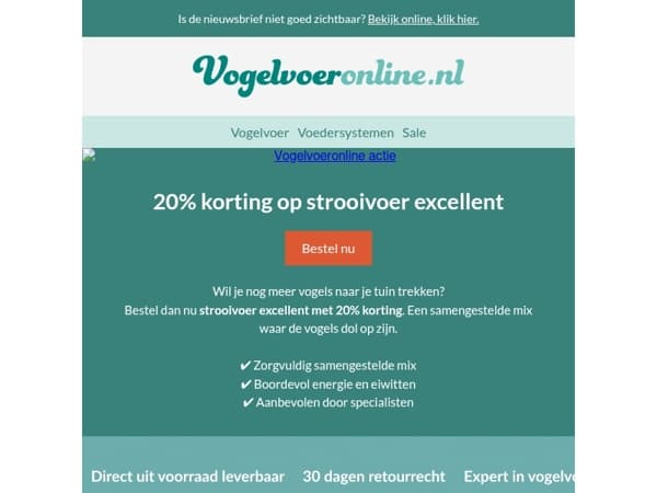 Bestel strooivoer met korting!