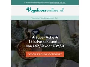 Speciale Aanbieding: 15 halve kokosnoten voor slechts €39,50! 🥥🐦️