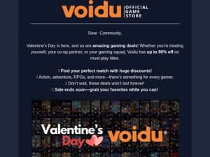 ❤️ Valentine’s Day Deals – Up to 90% Off! 🎮