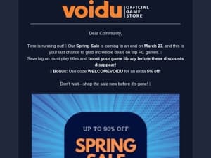 ⏳ Last Chance! Spring Sale Ends Soon! 🌸🎮