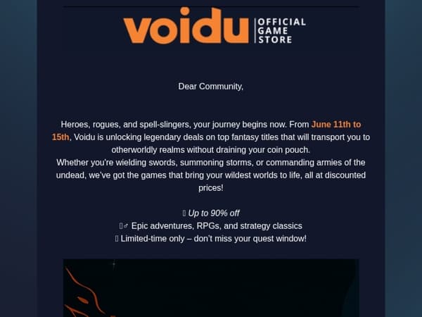 🐉 Enter the Realm of Discounts – Voidu’s Fantasy Sale Is Live!