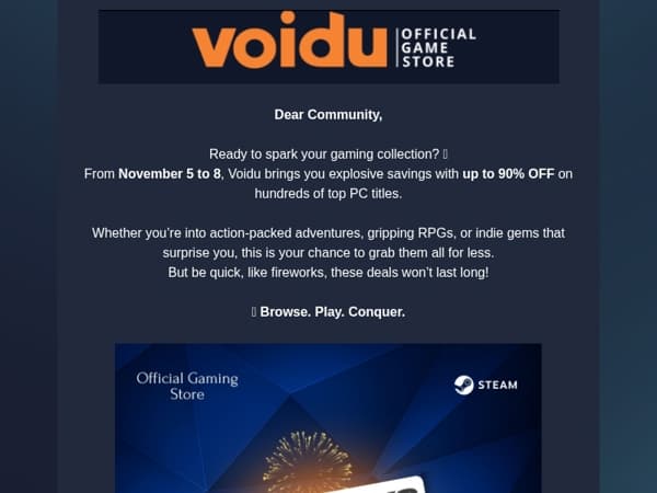 💥 Fireworks Flash Sale: Up to 90% OFF on Top PC Games!