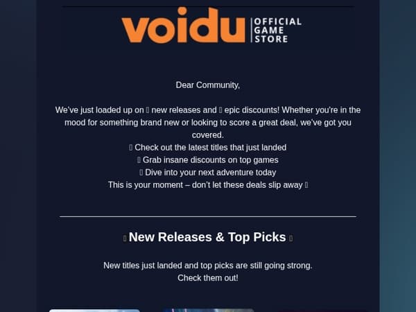 🎮 New Releases & 🔥 Hot Discounts – Don’t Miss Out!