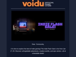 🎮✨ Indie Flash Sale: Don’t Miss Out! - Jan 17–20