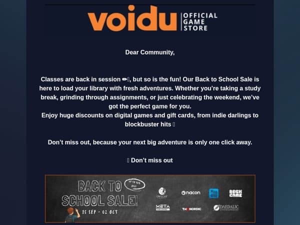 🎒 Back to School, Back to Gaming – Big Discounts Inside!