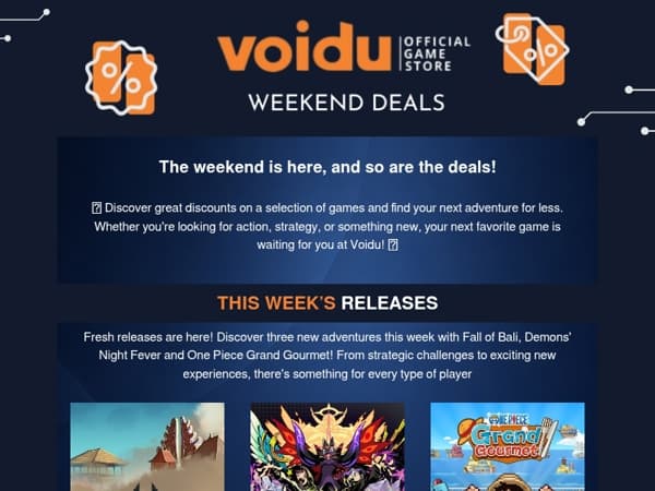 WEEKEND DEALS ON VOIDU!