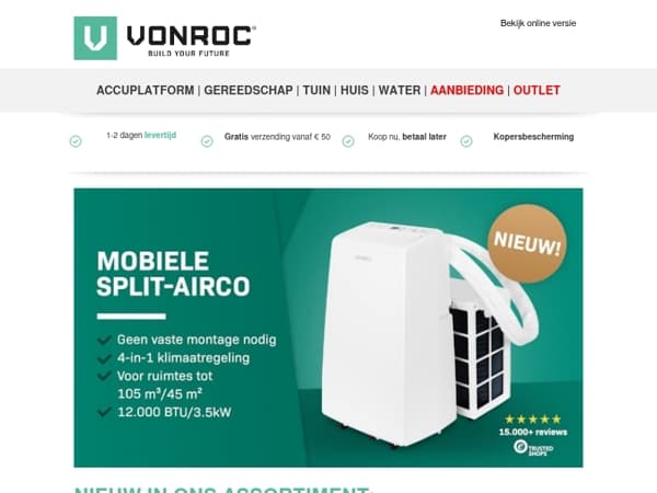 Ontdek onze mobiele split-airco 𖣘