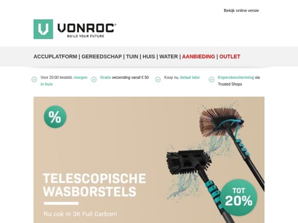 Nieuw: 3K Full Carbon wasborstels – nu met introductiekorting! 🧽