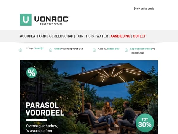 Parasol voordeel: geniet langer buiten 🏖️