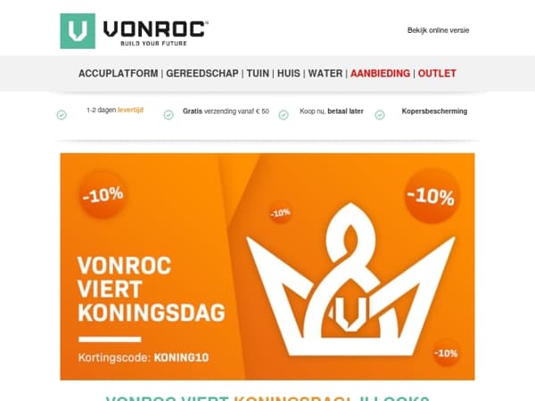 🫅 Alleen vandaag: 10% Koningsdag korting!