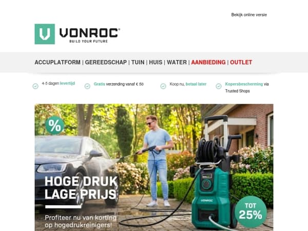 Hoge druk, lage prijs! Profiteer nu 🧽
