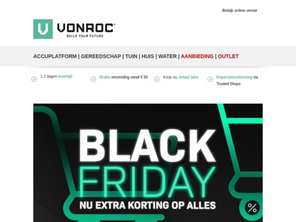 BLACK FRIDAY WEEK tot €25,- Extra Korting 🖤