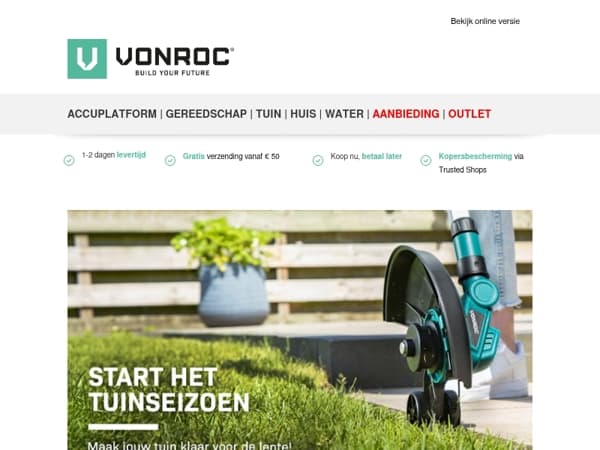 Maak jouw tuin klaar voor de lente met VONROC 🌿