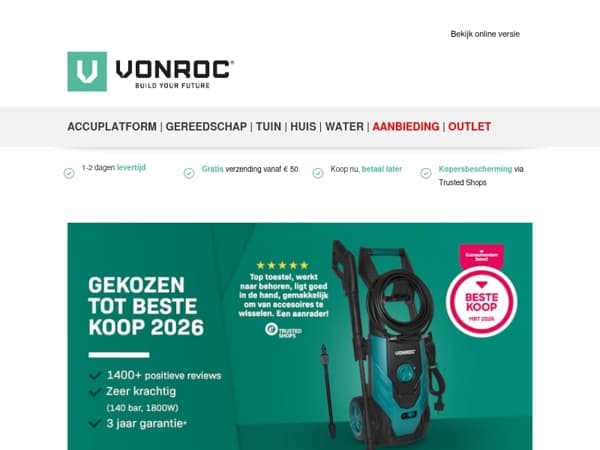 🏆 V18-1 hogedrukreiniger uitgeroepen tot Beste Koop!