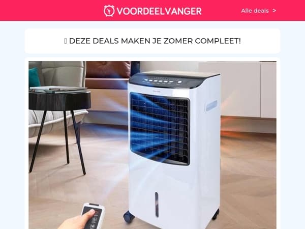 SNEL‼️ OP=OP: Aircooler XXL met 76% Korting / Tuinslang Met Haspel / Solar Muurlamp 2+2 Gratis / Tuinvernevelaar / Multiscrubber