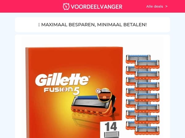 🪒 INSLAAN! 14x Gillette Fusion Scheermesjes -65% Korting / Solar Tuinlamp 1+1 / Batterijen / Teken En- Verfset / Eierpan